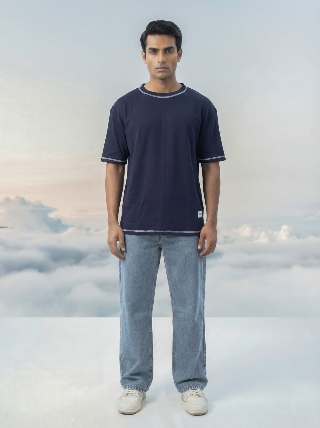 Baseline Oversize Tee Carbon Blue