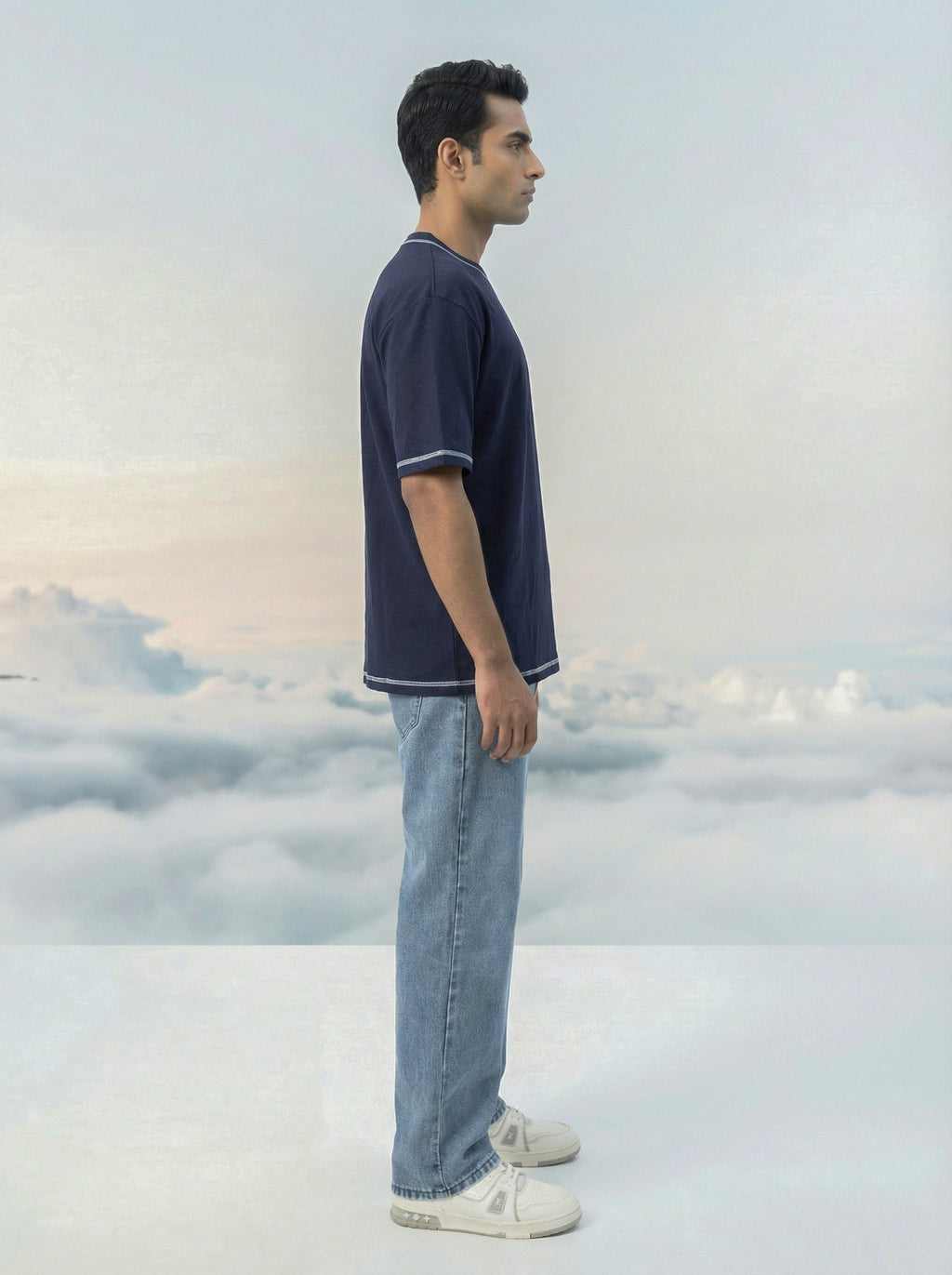 Baseline Oversize Tee Carbon Blue