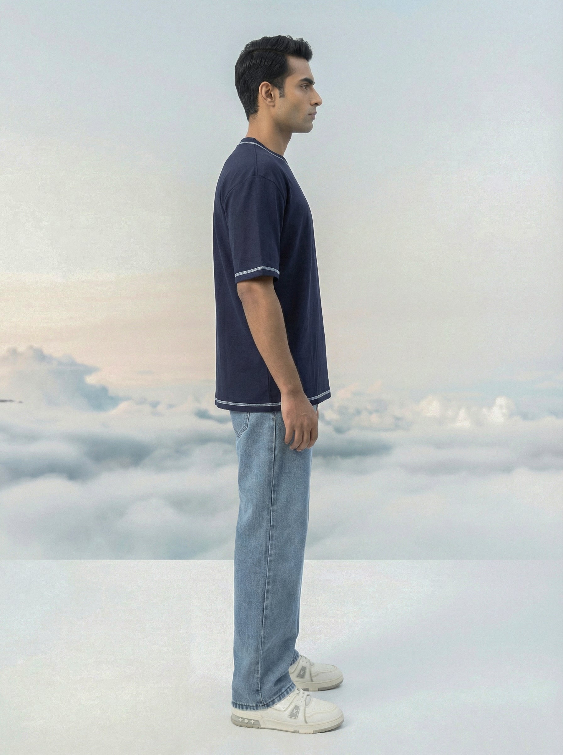 Baseline Oversize Tee Carbon Blue