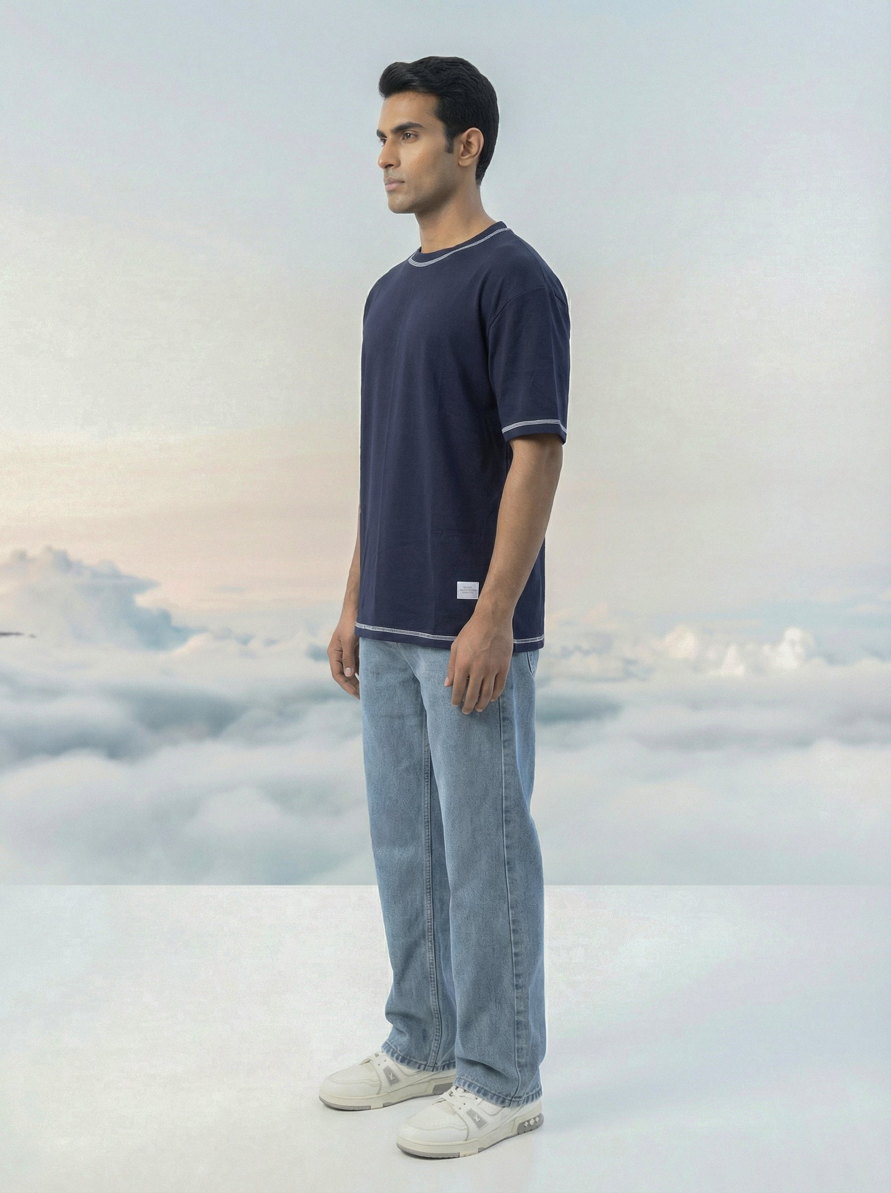 Baseline Oversize Tee Carbon Blue