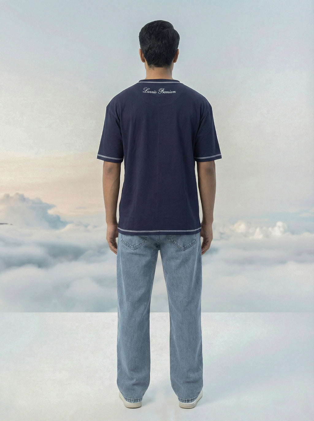 Baseline Oversize Tee Carbon Blue