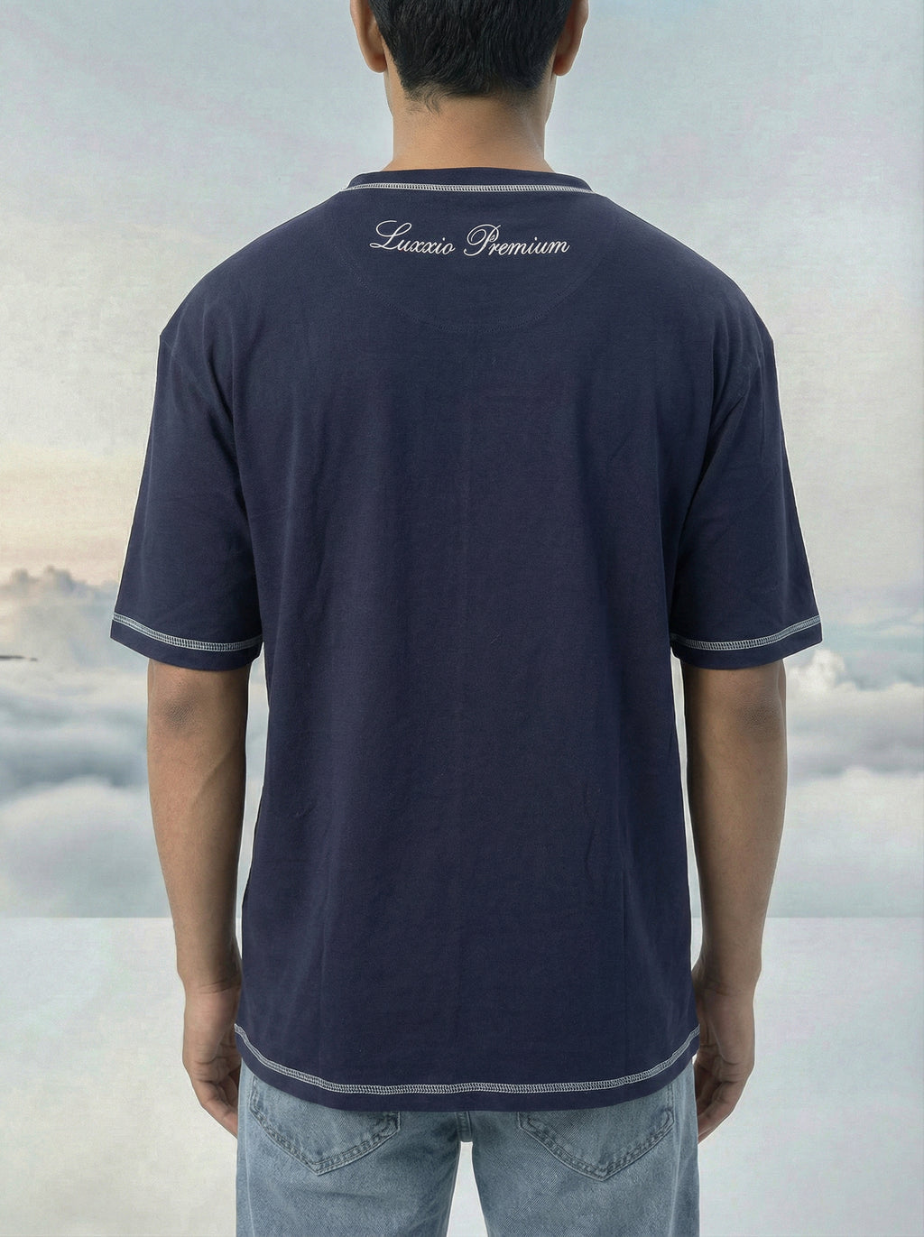 Baseline Oversize Tee Carbon Blue