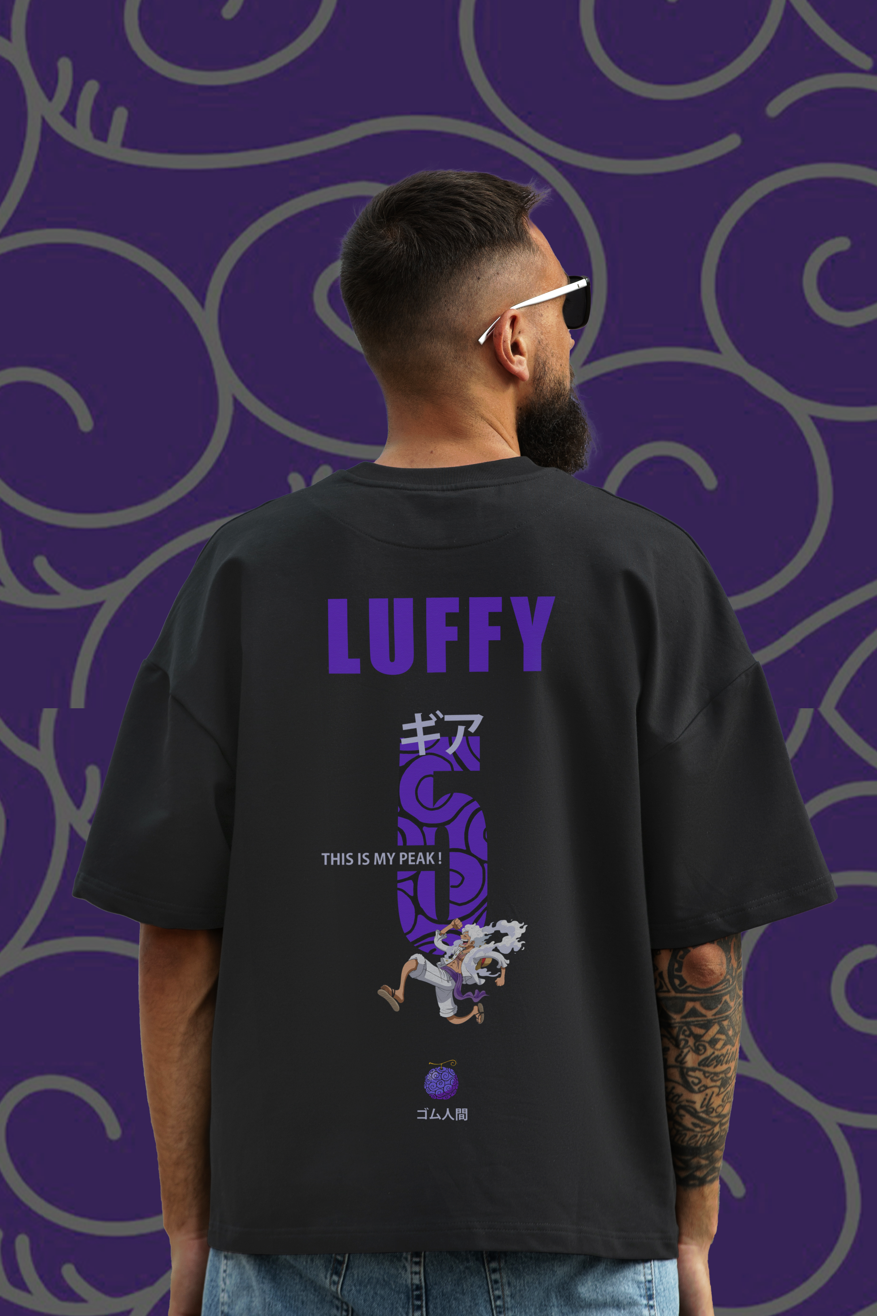 ONE PIECE LUFFY NUMBER OVERSIZE TSHIRT