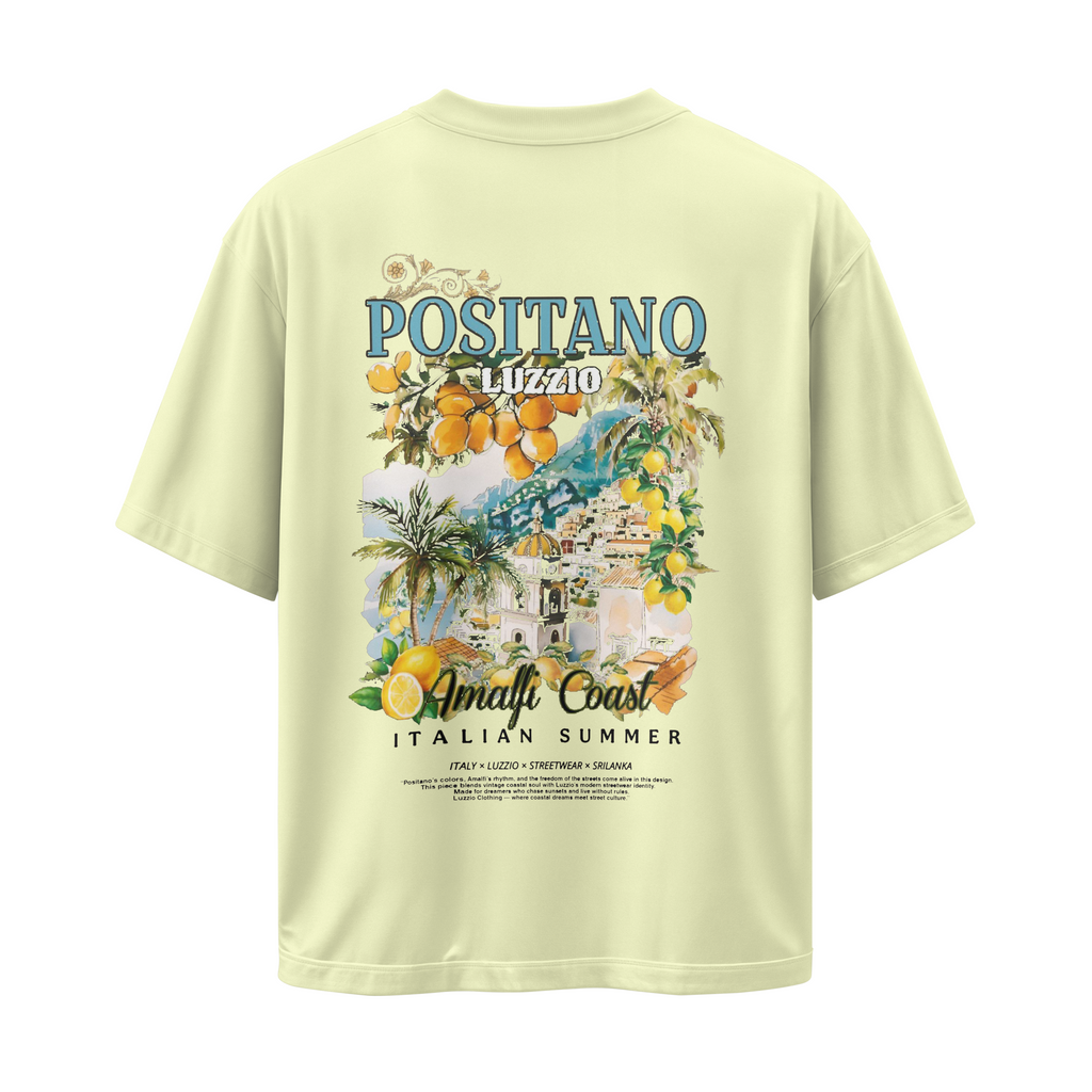 Positano Italian Paradise Yellow Oversized T-shirt